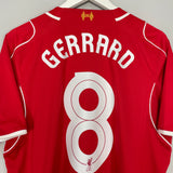 2014/15 LIVERPOOL GERRARD #8 HOME SHIRT (L) WARRIOR