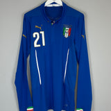 2014/15 ITALY PIRLO #21 *PLAYER ISSUE* L/S HOME SHIRT (XXL) PUMA