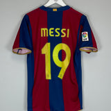 2007/08 BARCELONA MESSI #19 HOME SHIRT (M) NIKE