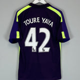 2014/15 MANCHESTER CITY TOURE YAYA #42 THIRD SHIRT (M) NIKE