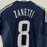 2002/04 ARGENTINA ZANETTI #4 AWAY SHIRT (M) ADIDAS