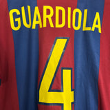 1998/00 BARCELONA GUARDIOLA #4 HOME SHIRT (M) NIKE