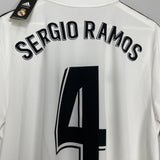 2018/19 REAL MADRID SERGIO RAMOS #4 *BNWT* HOME SHIRT (XL) ADIDAS