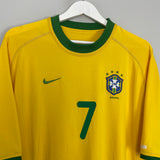 2000/02 BRAZIL AMOROSO #7 HOME SHIRT (XL) NIKE