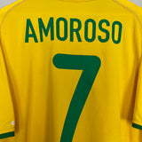 2000/02 BRAZIL AMOROSO #7 HOME SHIRT (XL) NIKE