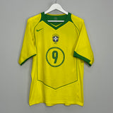 2004/06 BRAZIL RONALDO #9 HOME SHIRT (L) NIKE