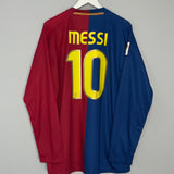 2008/10 BARCELONA MESSI #10 L/S HOME SHIRT (XL) NIKE