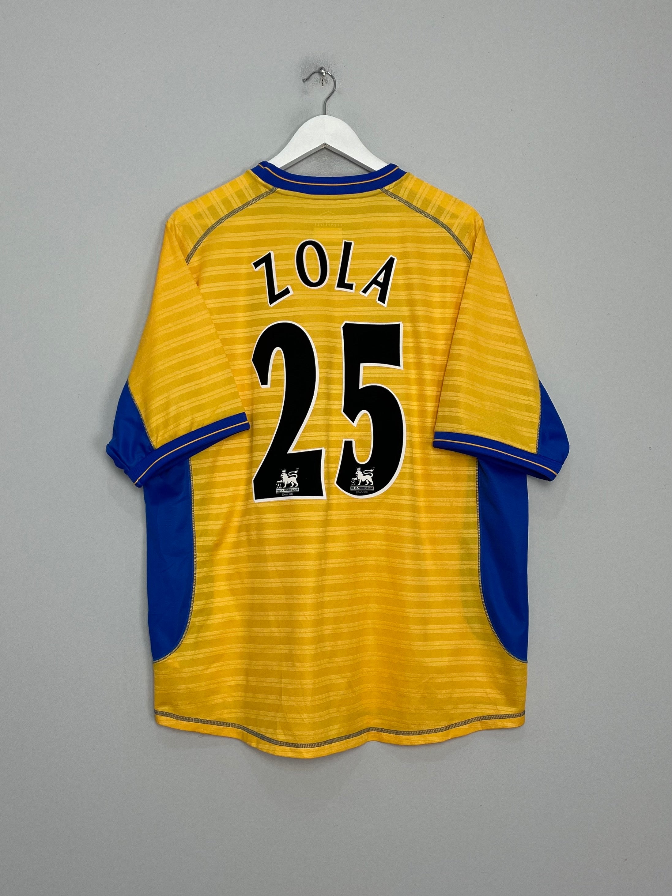 2000/01 CHELSEA ZOLA #25 AWAY SHIRT (XXL) UMBRO