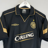 2003/04 CELTIC LARSSON #7 AWAY SHIRT (M) UMBRO