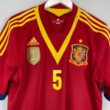 2012/13 SPAIN PUYOL #5 HOME SHIRT (L) ADIDAS