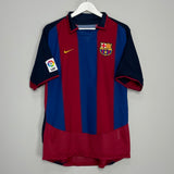 2003/04 BARCELONA RONALDINHO #80 HOME SHIRT (L) NIKE