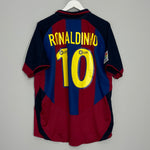 2003/04 BARCELONA RONALDINHO #80 HOME SHIRT (L) NIKE