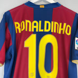 2007/08 BARCELONA RONALDINHO #10 HOME SHIRT (L) NIKE