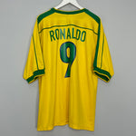 1998/00 BRAZIL RONALDO #9 HOME SHIRT (XXL) NIKE