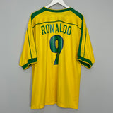 1998/00 BRAZIL RONALDO #9 HOME SHIRT (XXL) NIKE