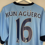 2015/16 MANCHESTER CITY KUN AGUERO #16 *BNWT* HOME SHIRT (XL) NIKE