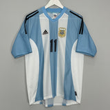 2002/04 ARGENTINA VERON #11 HOME SHIRT (M) ADIDAS