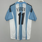 2002/04 ARGENTINA VERON #11 HOME SHIRT (M) ADIDAS