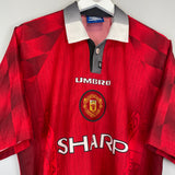 1996/98 MANCHESTER UNITED CANTONA #7 HOME SHIRT (XXL) UMBRO