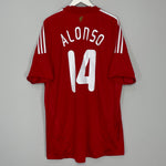 2008/10 LIVERPOOL ALONSO #14 HOME SHIRT (XXL) ADIDAS