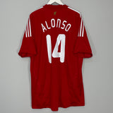 2008/10 LIVERPOOL ALONSO #14 HOME SHIRT (XXL) ADIDAS