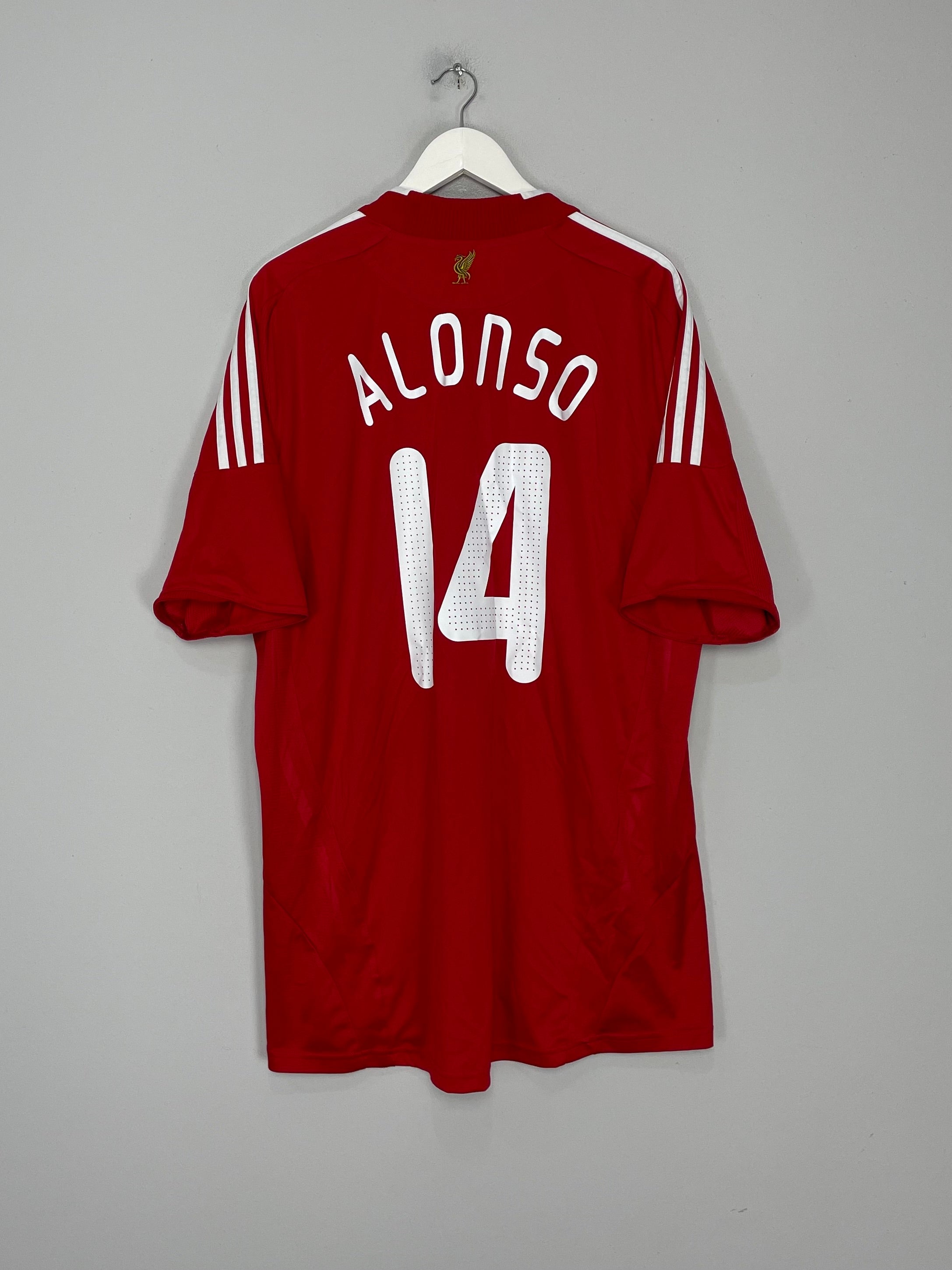 2008/10 LIVERPOOL ALONSO #14 HOME SHIRT (XXL) ADIDAS