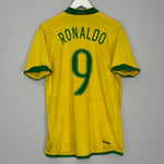 2006/07 BRAZIL RONALDO #9 HOME SHIRT (M) NIKE