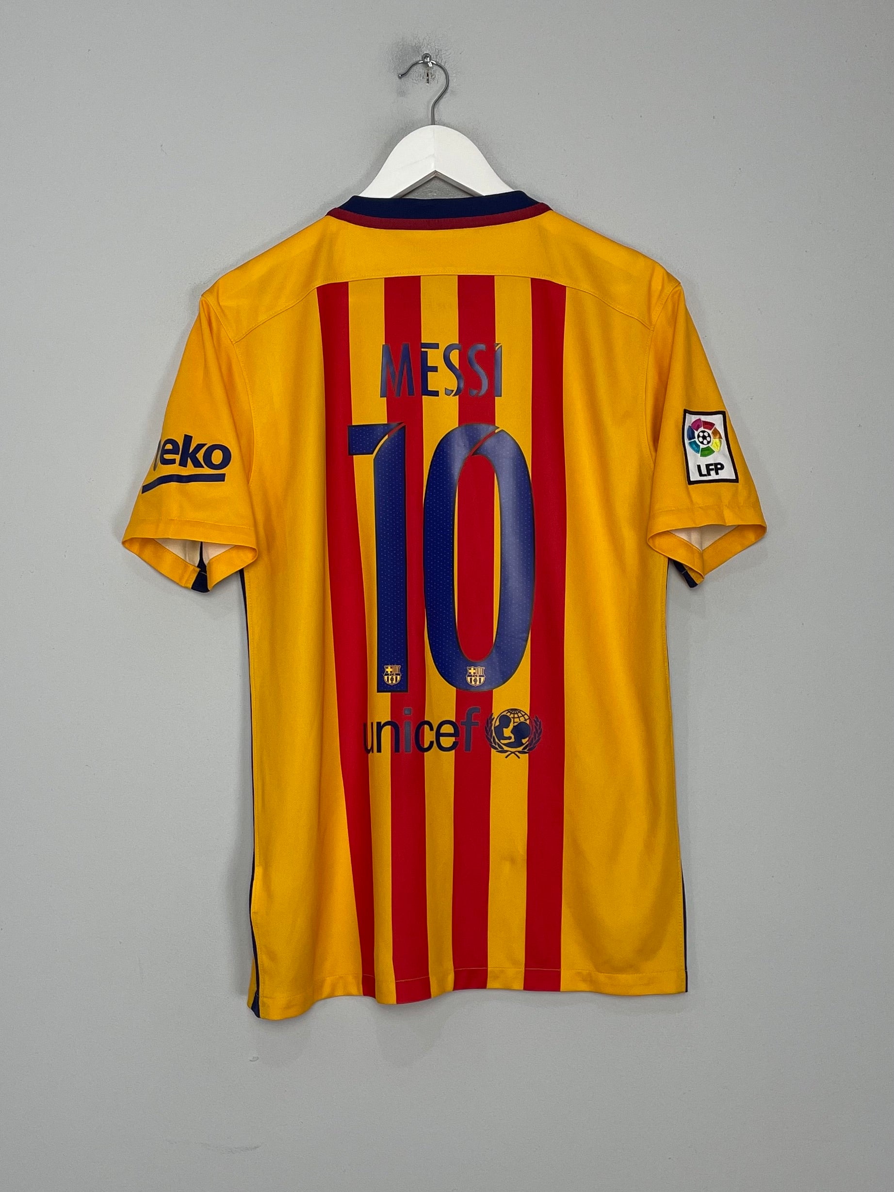 2015/16 BARCELONA MESSI #10 AWAY SHIRT (M) NIKE