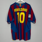 2005/06 BARCELONA RONALDINHO #10 HOME SHIRT (XL) NIKE