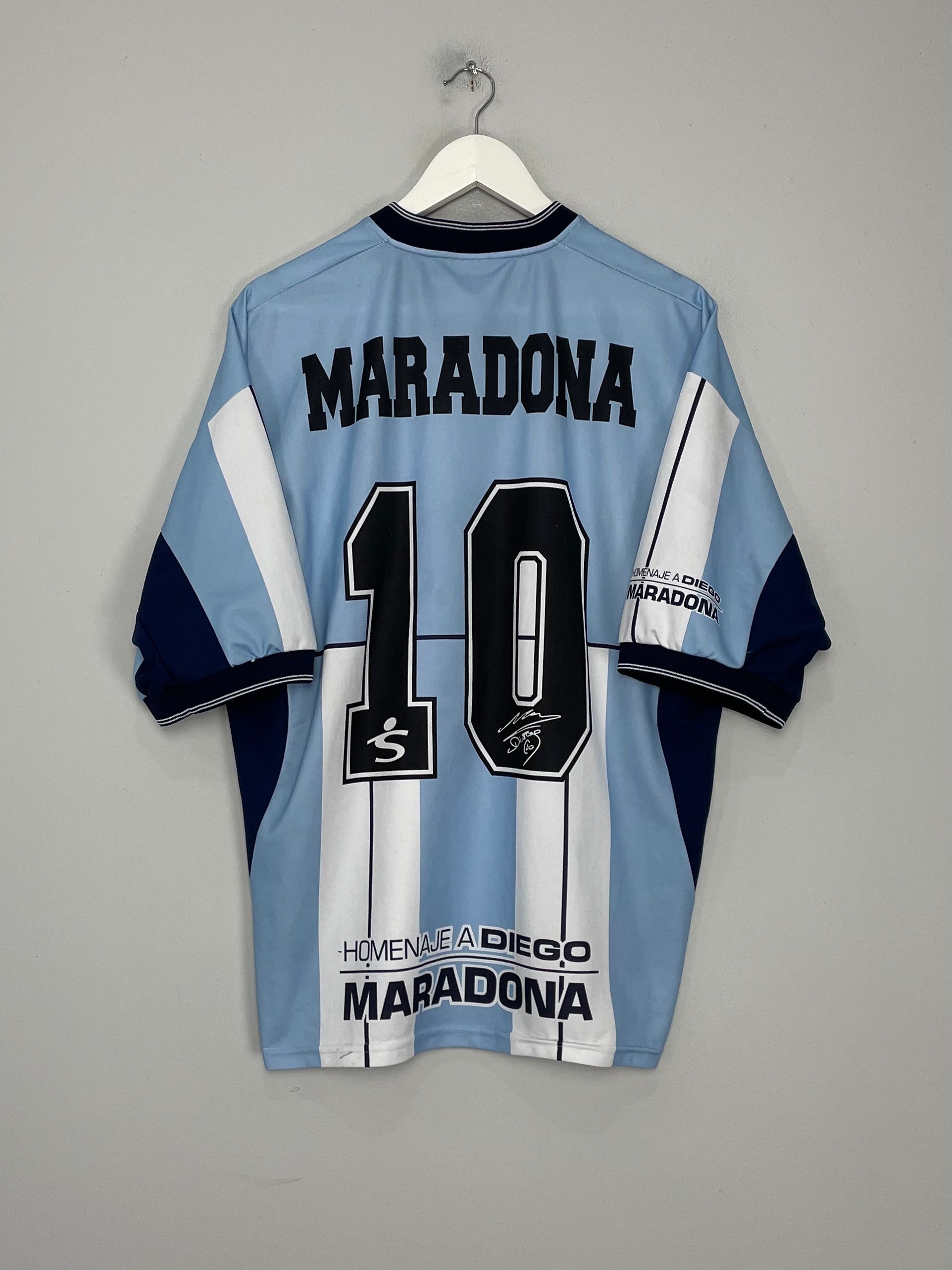 2001 ARGENTINA DIEGO MARADONA #10 TESTIMONIAL SHIRT (M) FILA