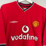 2000/02 MANCHESTER UNITED BECKHAM #7 HOME SHIRT (XL) UMBRO