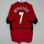 2002/04 MANCHESTER UNITED RONALDO #7 HOME SHIRT (XL) NIKE