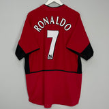 2002/04 MANCHESTER UNITED RONALDO #7 HOME SHIRT (XL) NIKE