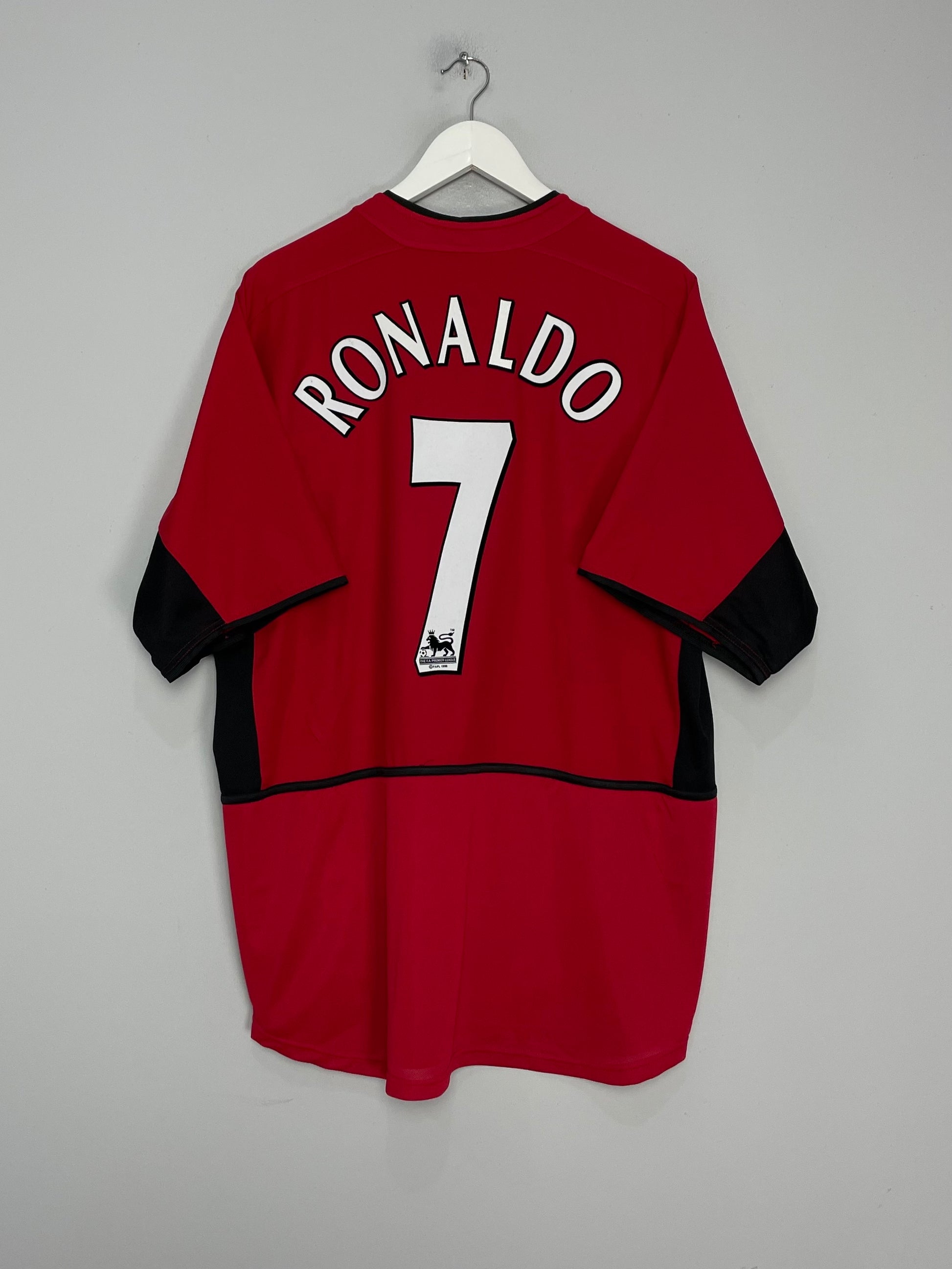 2002/04 MANCHESTER UNITED RONALDO #7 HOME SHIRT (XL) NIKE