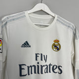 2015/16 REAL MADRID RONALDO #7 L/S HOME SHIRT (M) ADIDAS