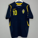 2008/09 SWEDEN IBRAHIMOVIC #9 AWAY SHIRT (L) UMBRO