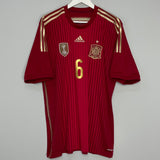 2013/15 SPAIN A.INIESTA #6 HOME SHIRT (XL) ADIDAS