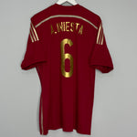 2013/15 SPAIN A.INIESTA #6 HOME SHIRT (XL) ADIDAS