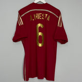 2013/15 SPAIN A.INIESTA #6 HOME SHIRT (XL) ADIDAS