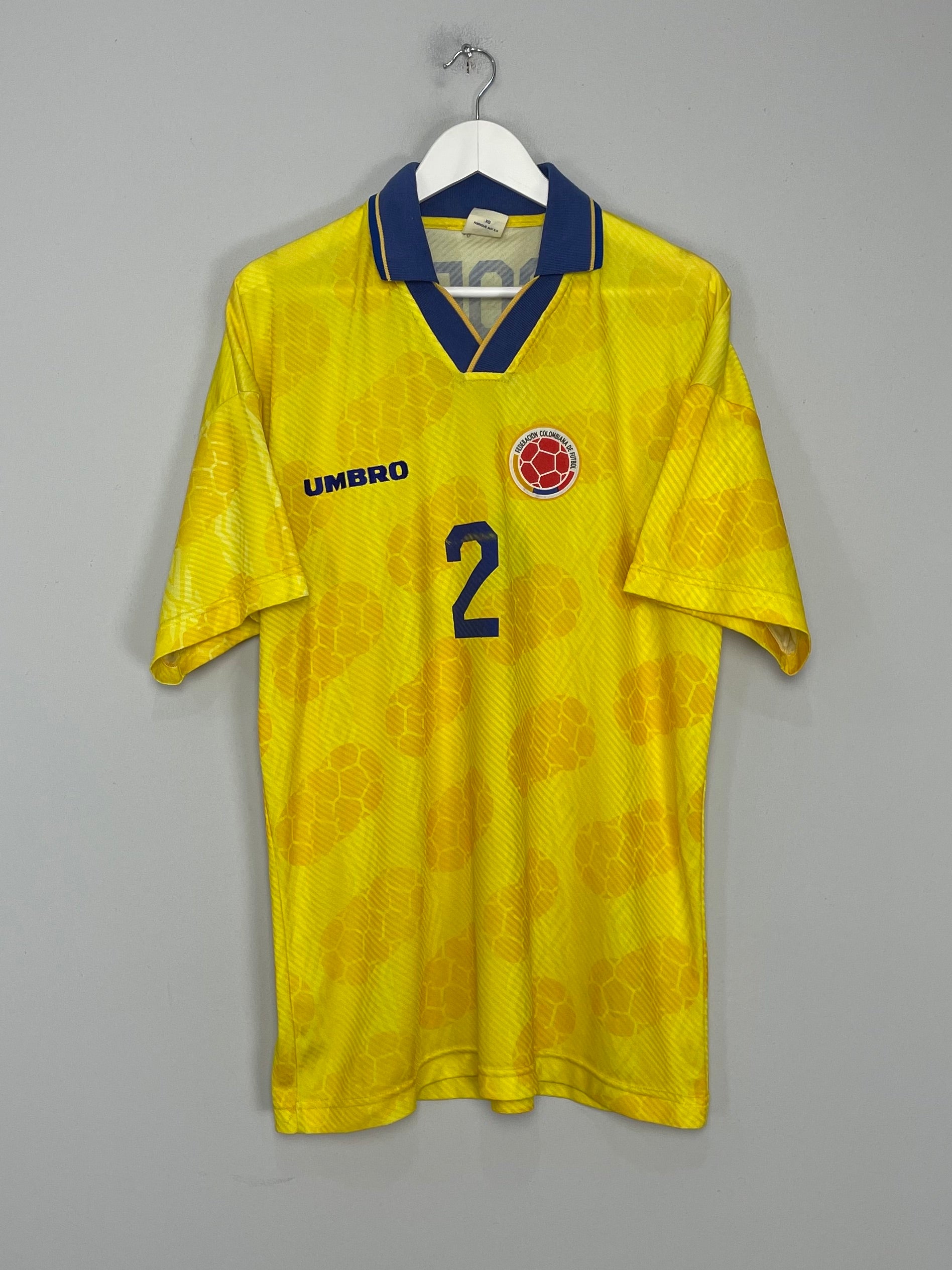 1995/96 COLOMBIA ESCOBAR #2 HOME SHIRT (XL) UMBRO