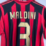 2005/06 AC MILAN MALDINI #3 HOME SHIRT (M) ADIDAS