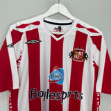 2007/08 SUNDERLAND YORKE #19 HOME SHIRT (M) UMBRO