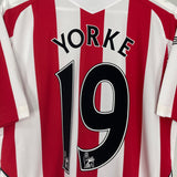 2007/08 SUNDERLAND YORKE #19 HOME SHIRT (M) UMBRO