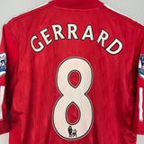 2010/11 LIVERPOOL GERRARD #8 *MATCH ISSUE* HOME SHIRT (XL) ADIDAS