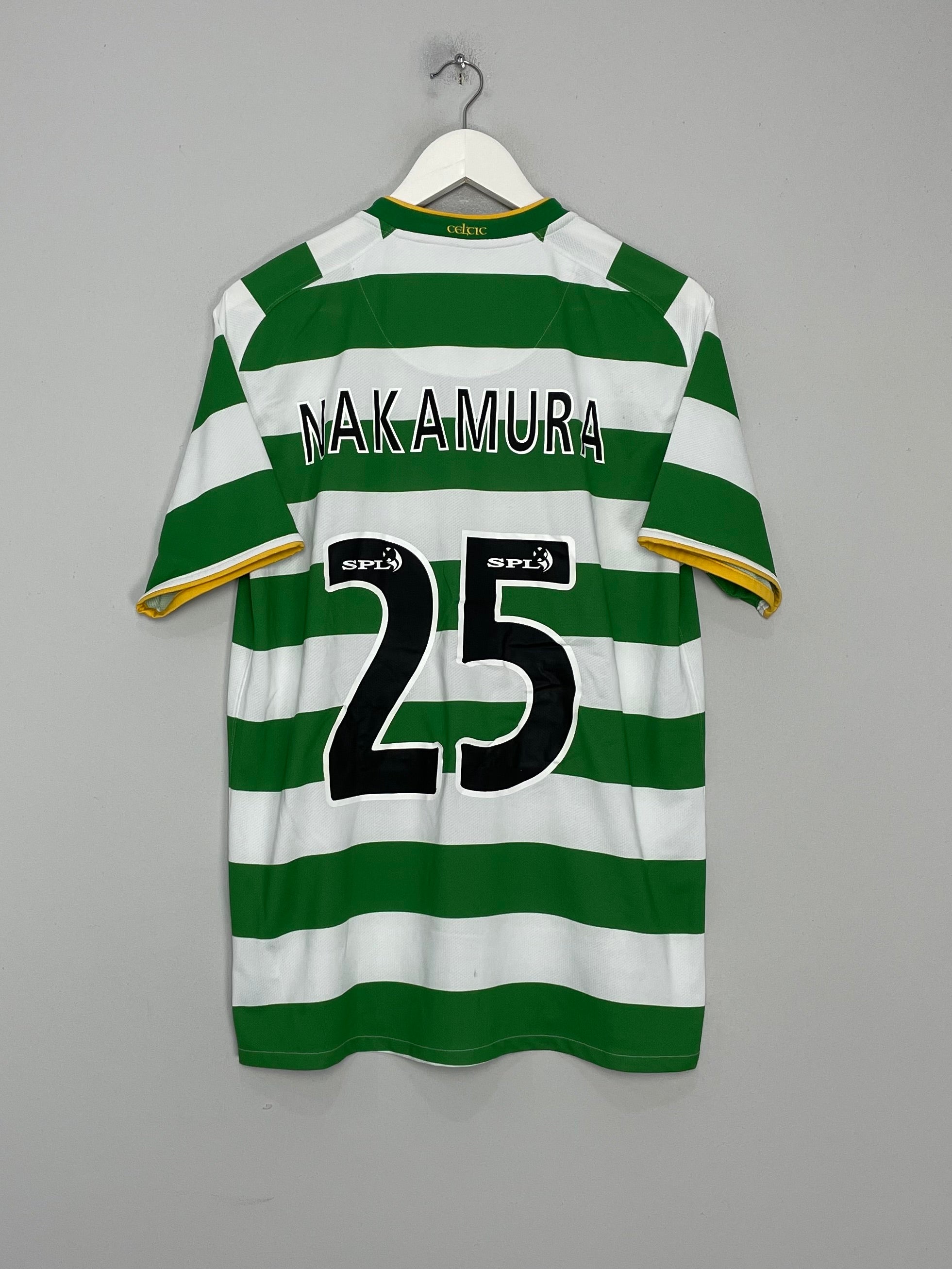 2008/10 CELTIC NAKAMURA #25 HOME SHIRT (M) NIKE