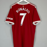 2021/22 MANCHESTER UNITED RONALDO #7 HOME SHIRT (XXL) ADIDAS