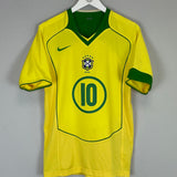 2004/06 BRAZIL RONALDINHO #10 HOME SHIRT (S) NIKE