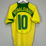 2004/06 BRAZIL RONALDINHO #10 HOME SHIRT (S) NIKE