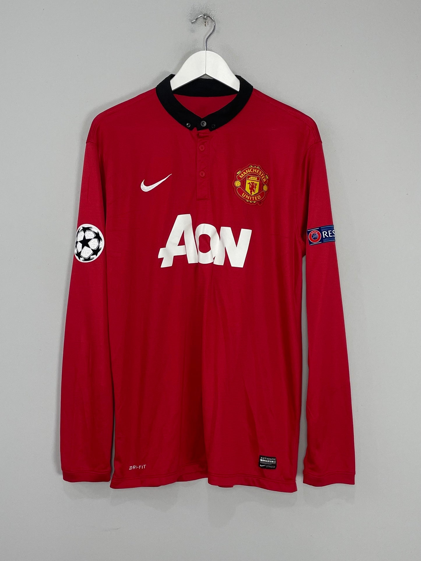 2013/14 MANCHESTER UNITED VIDIC #15 L/S C/L HOME SHIRT (XL) NIKE