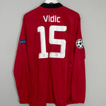 2013/14 MANCHESTER UNITED VIDIC #15 L/S C/L HOME SHIRT (XL) NIKE